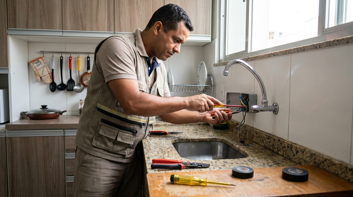 Instalação em Cozinha ou Área Gourmet em Governador Valadares‑MG